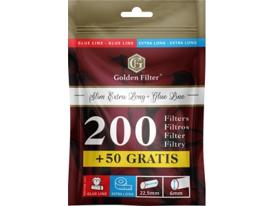 Golden Filter Slim Extra Long + Glue Line 200+50